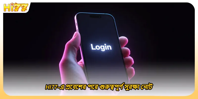 HI77-এ প্রবেশের পরে গুরুত্বপূর্ণ সুরক্ষা নোট