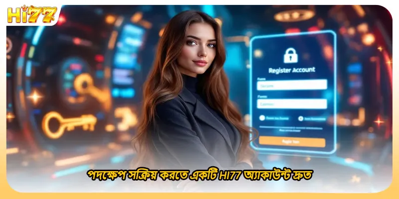 পদক্ষেপ সক্রিয় করতে একটি HI77 অ্যাকাউন্ট দ্রুত