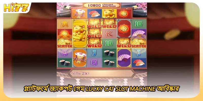 প্ল্যাটফর্মে জ্যাকপট গেম Lucky Cat Slot Machine আবিষ্কার